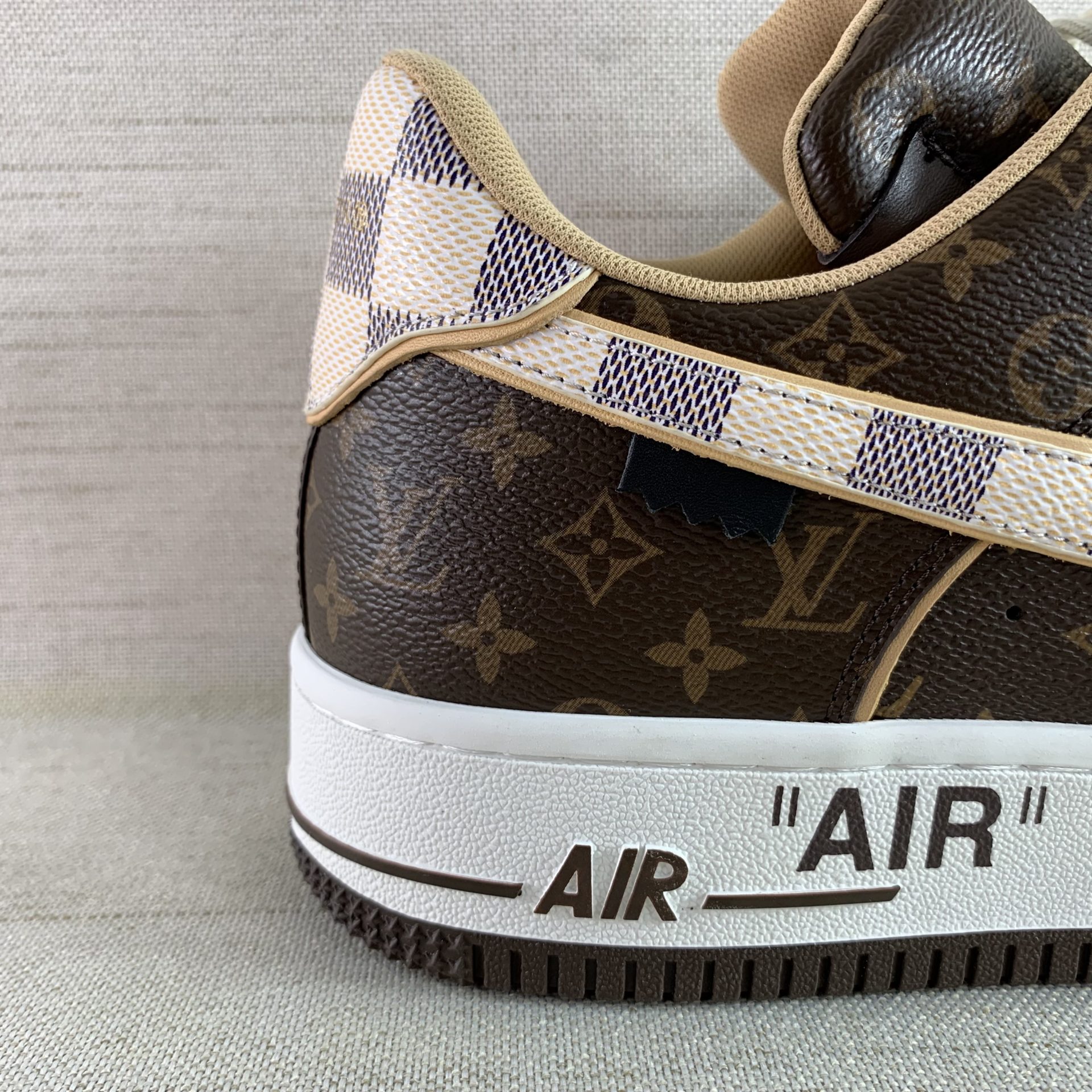 Nike Air Force 1 Low Louis Vuitton Monogram Brown Damier Azur – Tenisshop.la