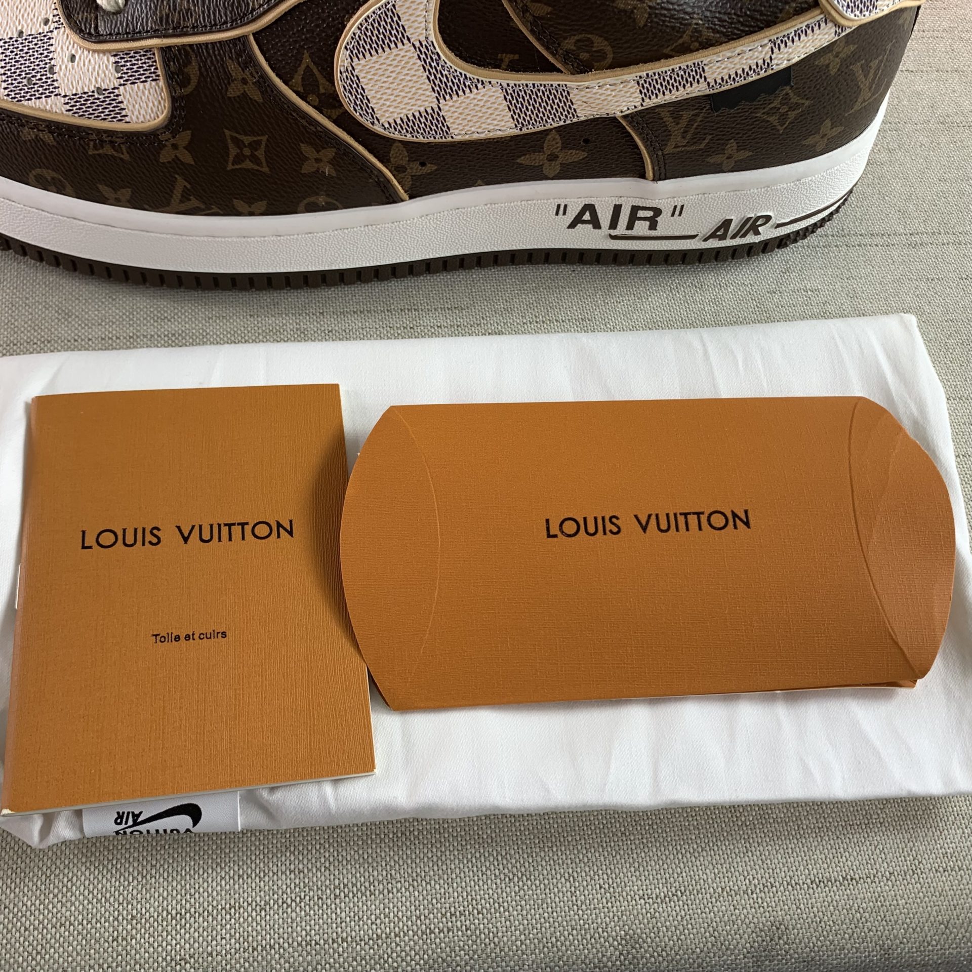 Nike Air Force 1 Low Louis Vuitton Monogram Brown Damier Azur – Tenisshop.la
