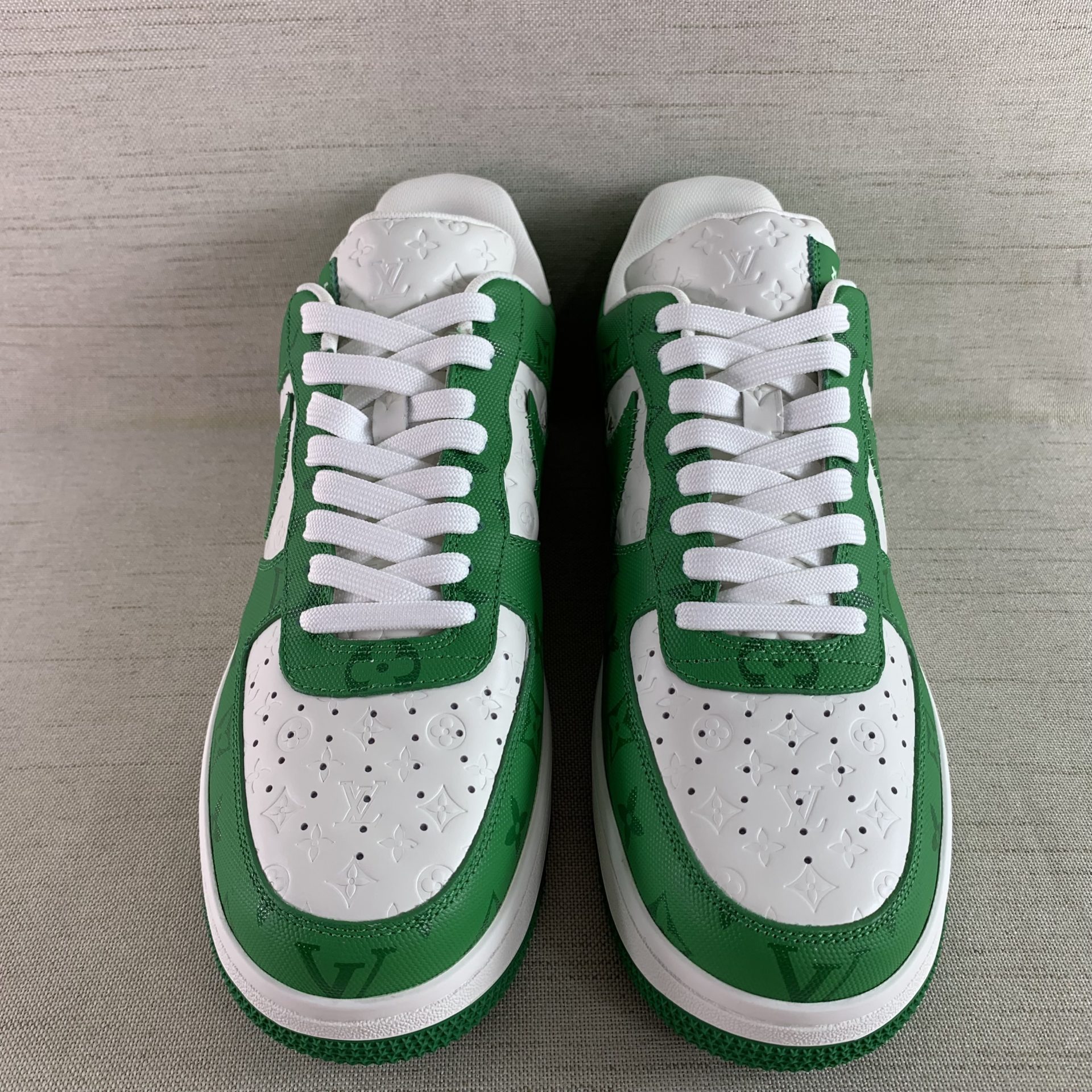 Giày Louis Vuitton x Nike Air Force 1 Low By Virgil Abloh 'Green' Like Auth