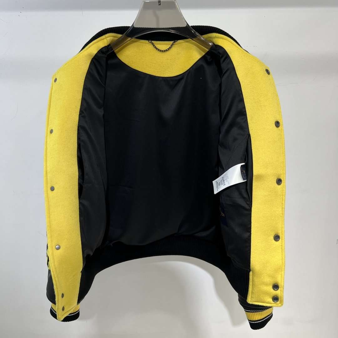yellow black louis vuitton varsity jacket｜TikTok Search