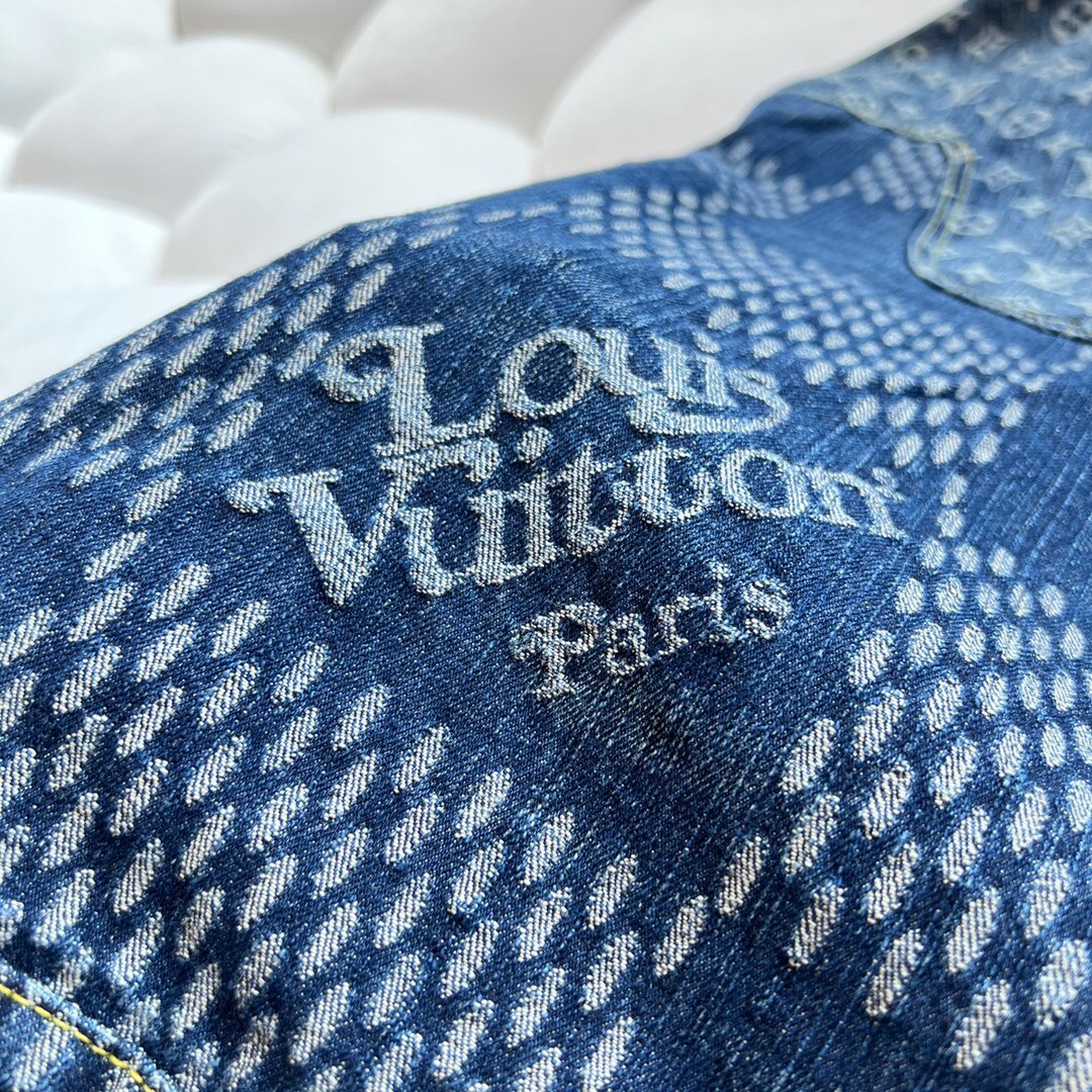 Louis VUITTON×NIGO Giant Damier Waves Monogram Denim Jacket