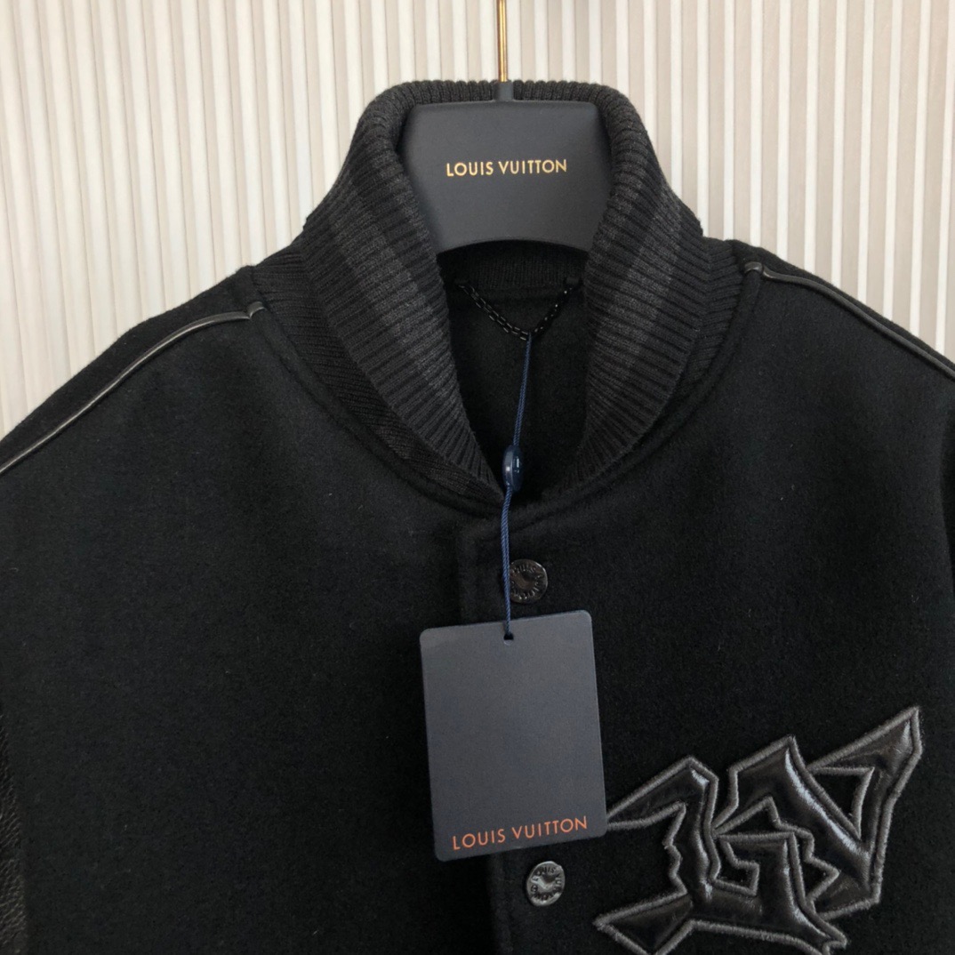 Shop Louis Vuitton 2022 SS Monogram Embossed Leather And Wool Blouson  (1AA7EJ ) by SkyNS