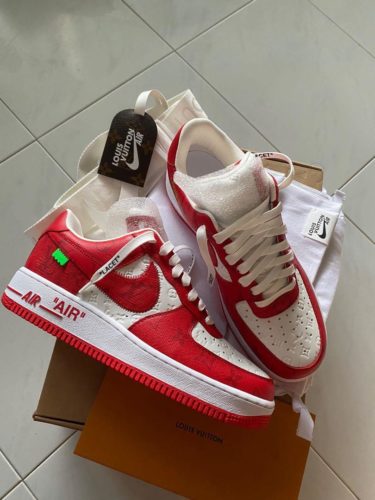 Louis Vuitton Nike Air Force 1 Low By Virgil Abloh (Red) photo review