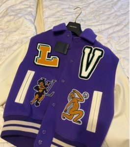 Last Virgil Collection! Varsity Leather Jacket in Purple photo review